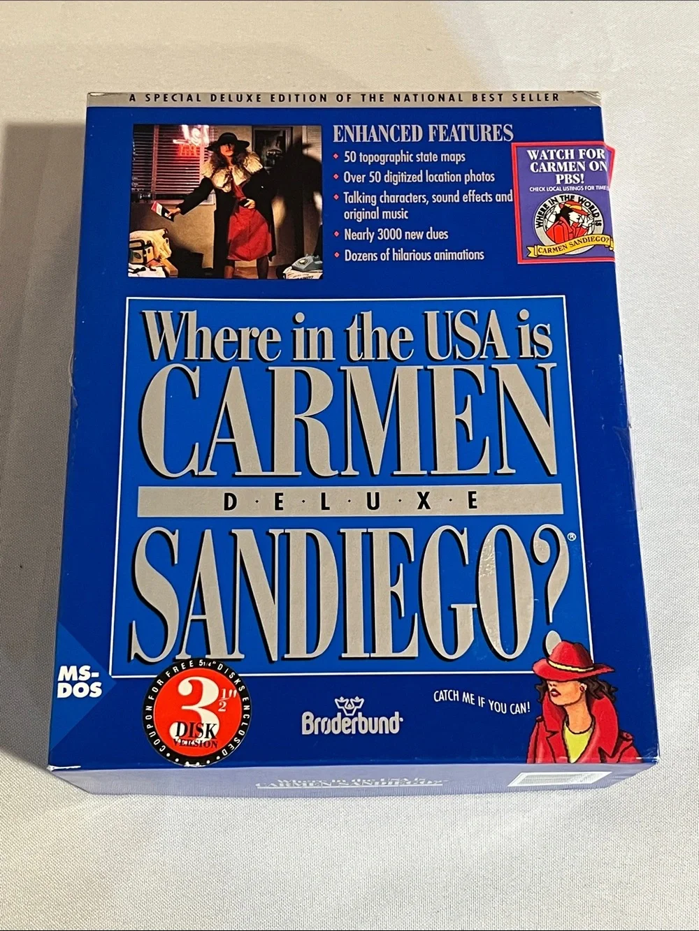 NEW Where in the USA is Carmen Sandiego? Deluxe - Blue Collector Box